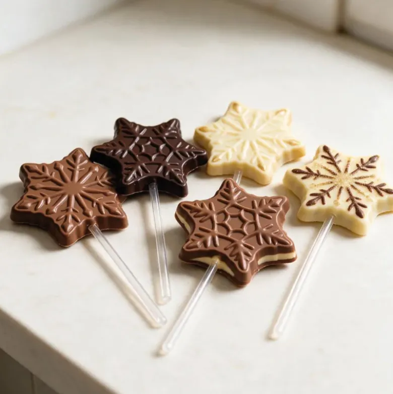 Moule Chocolat Sucettes Flocons