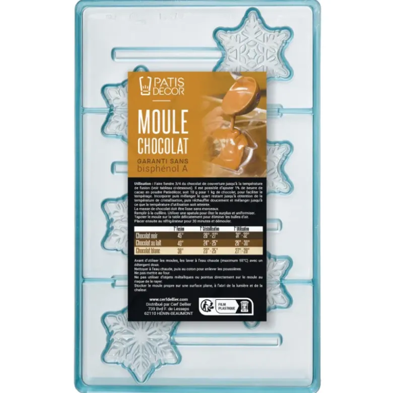 Moule Chocolat Sucettes Flocons