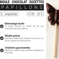 Moule Chocolat Sucettes Papillons