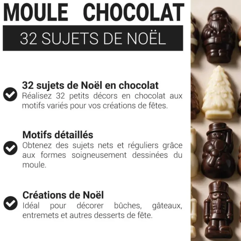 Moule chocolat 32 Sujets de Noël