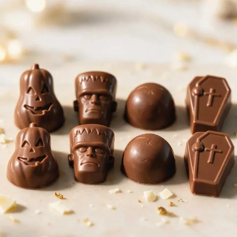 Moule chocolat 5 sujets d'Halloween assortis