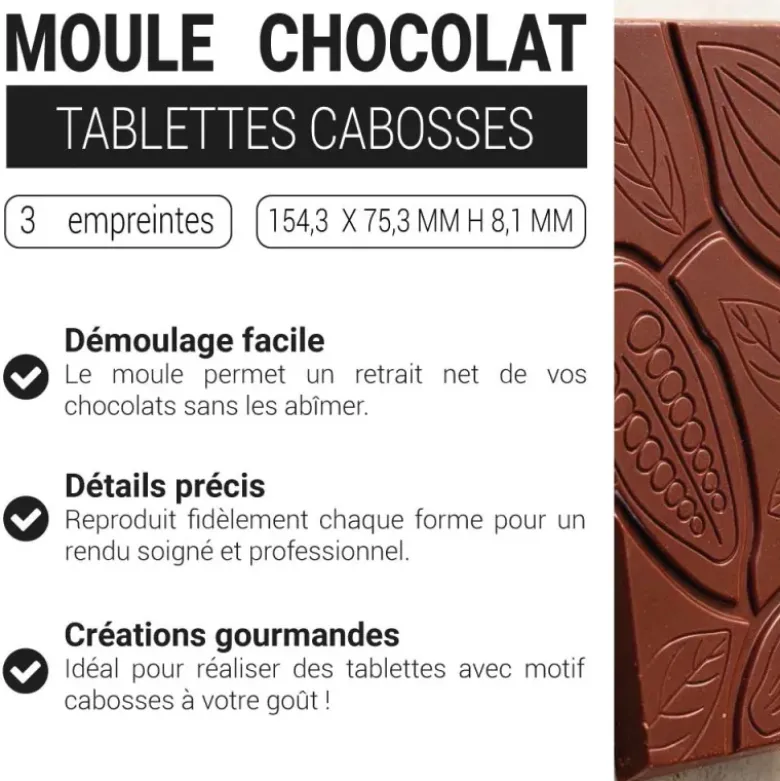 Moule chocolat Tablette Cabosses