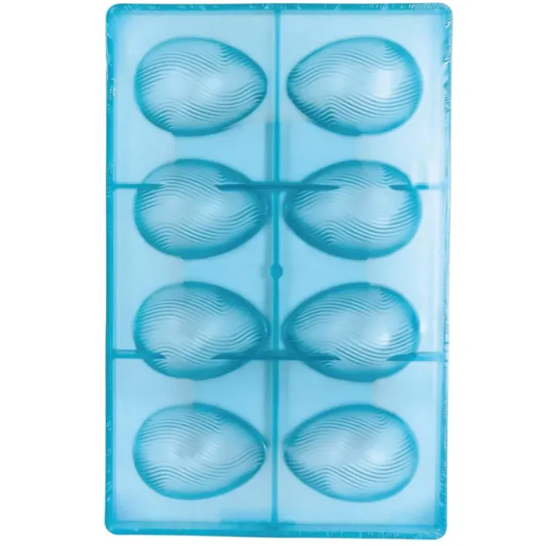Moule chocolat œufs striés 6,5 cm Patisdécor