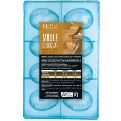 Moule chocolat œufs striés 6,5 cm Patisdécor