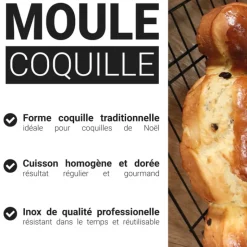 Moule Coquille de Noël inox
