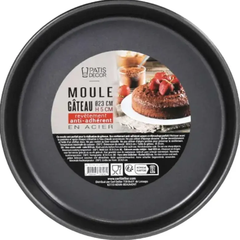 Moule à gâteau en acier antiadhérent sans PFAS Ø23cm
