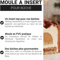 Moule à insert pour bûche PVC
