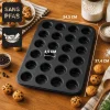 Moule 24 mini-muffins en acier antiadhérent sans PFAS Ø4,5cm