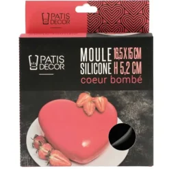 Moule Silicone Coeur Bombé