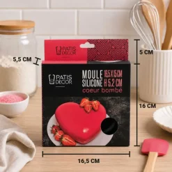 Moule Silicone Coeur Bombé
