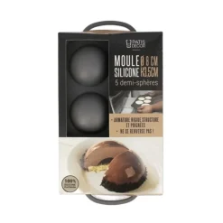 Moule silicone 5 demi-sphères Ø 8 cm