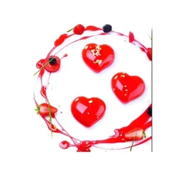 Moule silicone 12 empreintes Passion 7 cm Pavoni