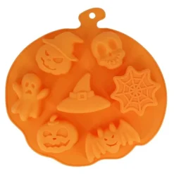 Moule Silicone 7 Empreintes Sujets d'Halloween - Ø 25,5 cm