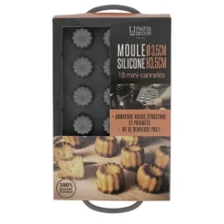 Moule Silicone 18 mini-cannelés 3,5 cm