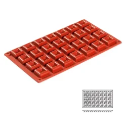 Moule silicone 28 mini savarins carrés
