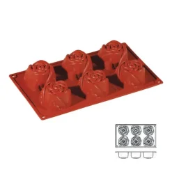 Moule silicone 6 roses