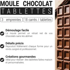 Moule 3 tablettes chocolat 100 g