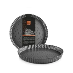 Moule à tarte cannelé perforé fond amovible Ø 28 cm