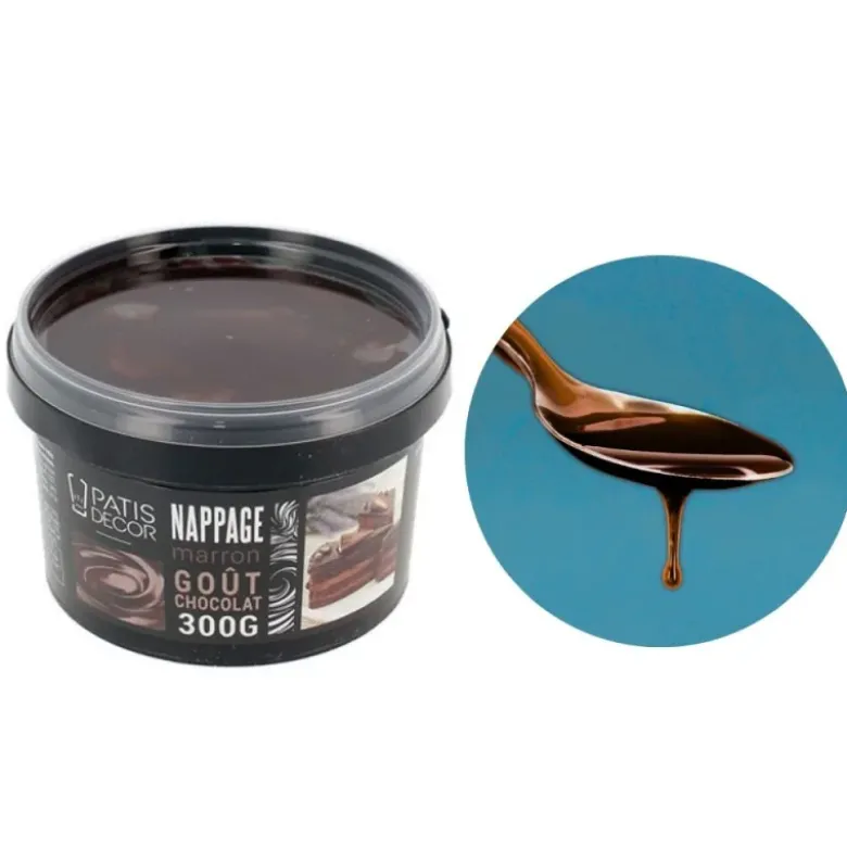 Nappage miroir marron goût chocolat 300 g
