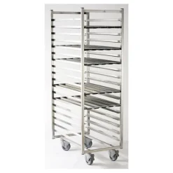 Optimo chariot de fermentation inox à plaques à pain largeur 43 cm 18 niveaux