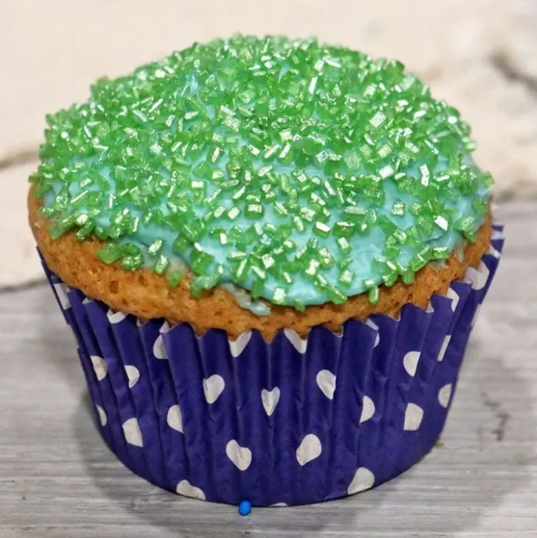 Paillettes alimentaires vertes