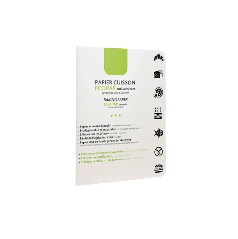 Papier de cuisson EcoPap anti-adhérent 40 x 30 cm (x 50 feuilles)
