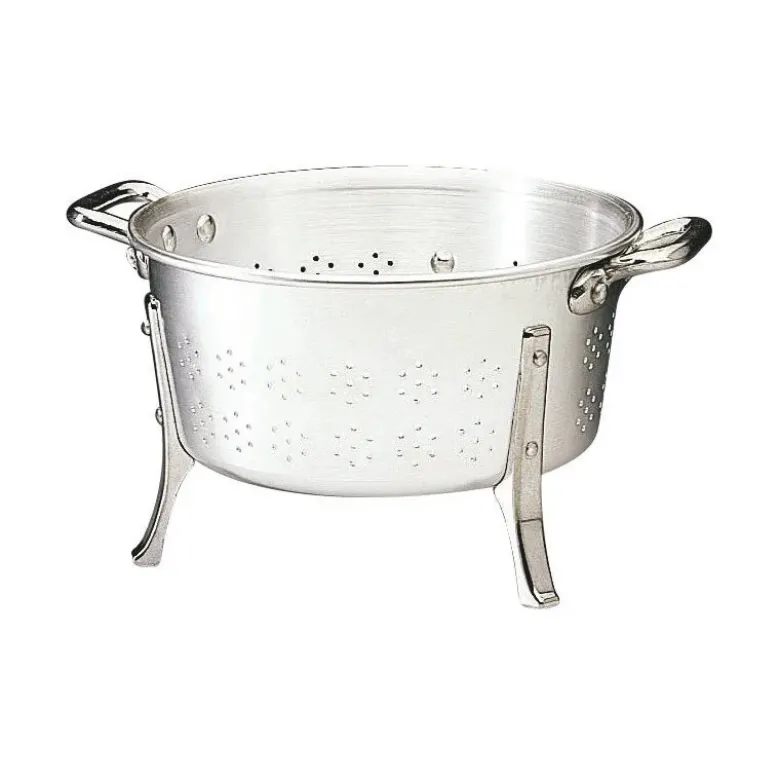 passoire en aluminium à pieds et à anses 32 cm