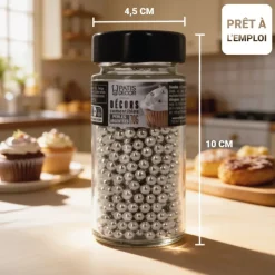Perlesargentées comestibles Ø 5 mm 70 g