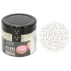 Perles blanches comestibles