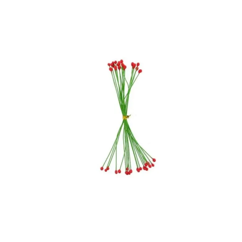 Pistils pour fleurs pâte à sucre rouges (x40)