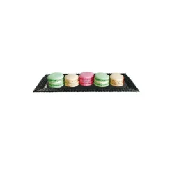 Plateau dentelle rectangulaire noir