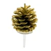 Pommes de pin dorées sur pique (x30)