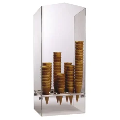 porte-cornets à glace plexiglass 6 trous 31 mm et 12 trous 26 mm