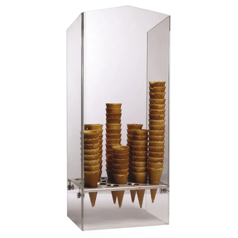 porte-cornets à glace plexiglass 6 trous 31 mm et 12 trous 26 mm