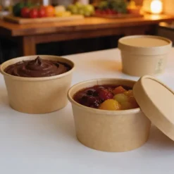 8 pots à glace 150 ml avec couvercle