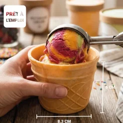 12 pots à glaces en azyme 175 ml