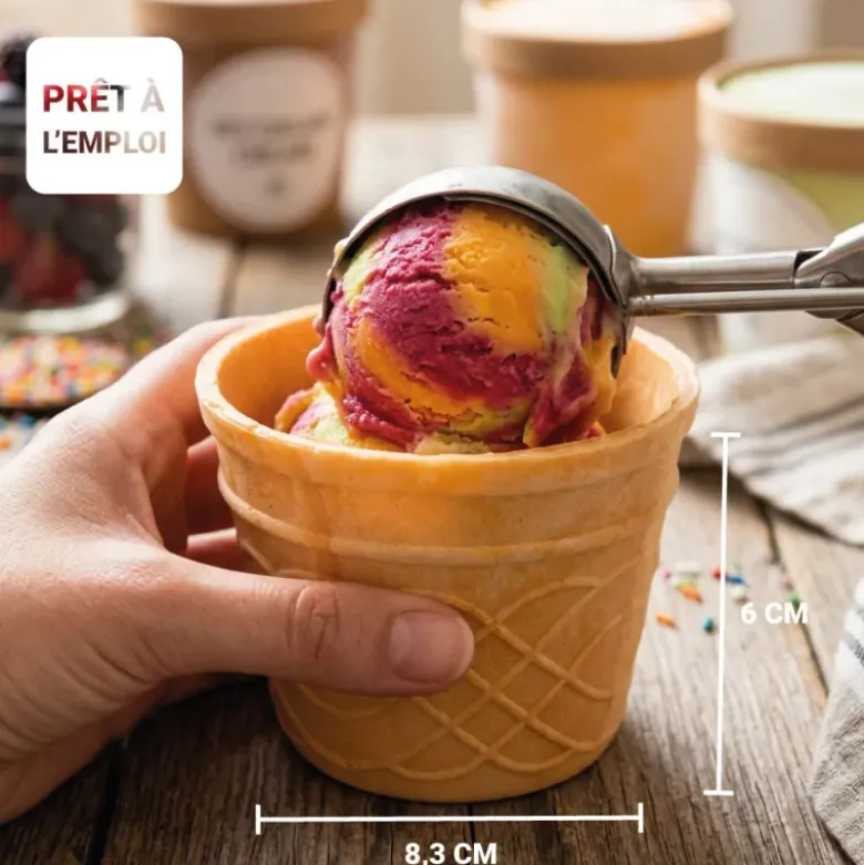 12 pots à glaces en azyme 175 ml