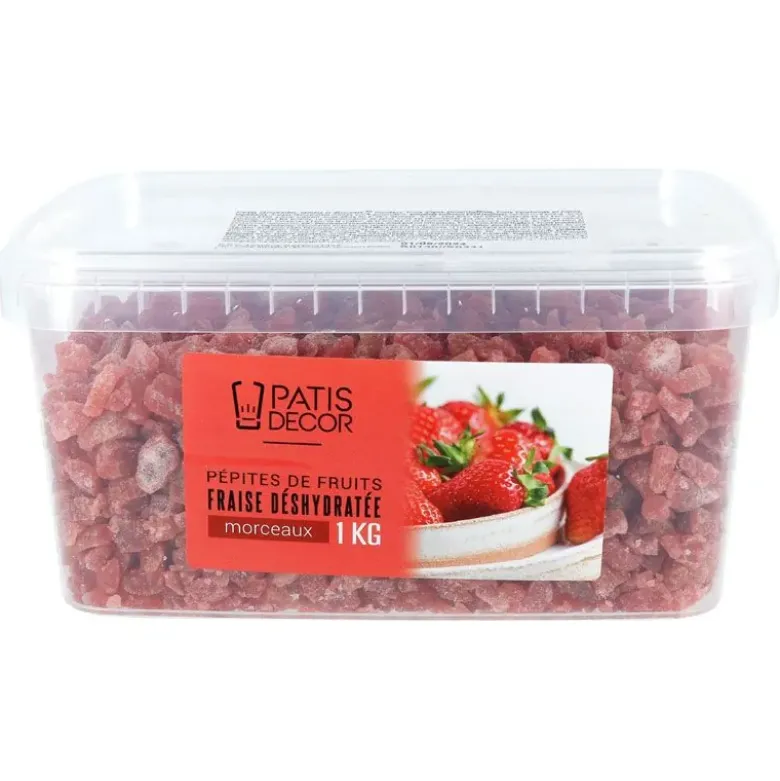 Pépites de fraises déshydratées 1 kg