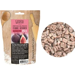 Pépites de fruits figue séchée morceaux 125 g - DDM 09/26