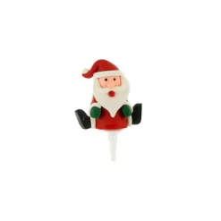 Père Noël assis sur pique