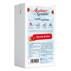 Préparation concentrée pour granité - saveur fraise - 1 l