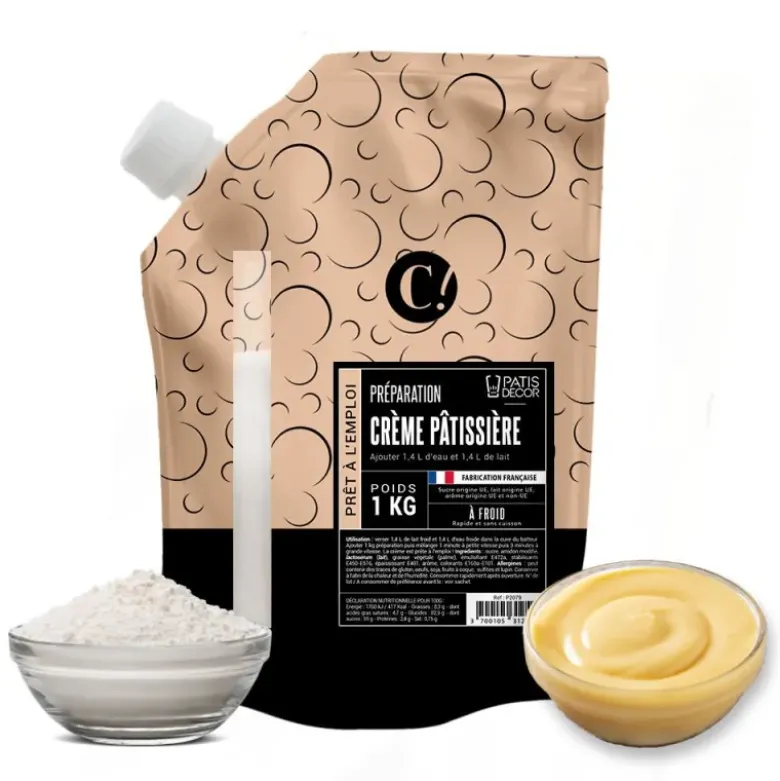 Préparation crème pâtissière à froid 1 kg