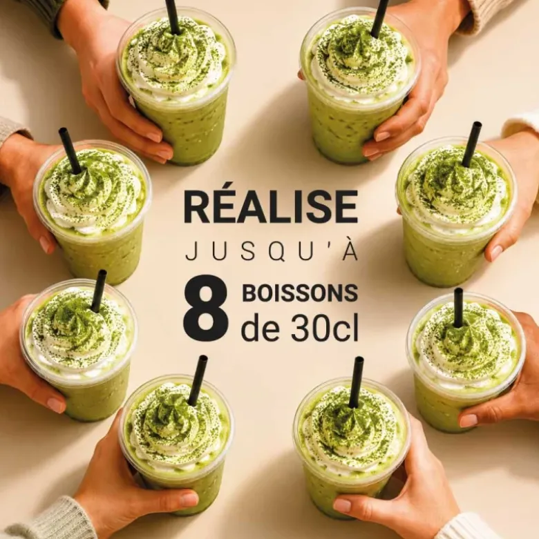 Préparation instantanée pour boisson frappée au matcha - 320 g