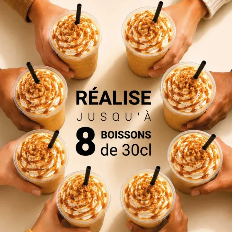 Préparation instantanée pour boisson frappée au café/caramel - 320 g