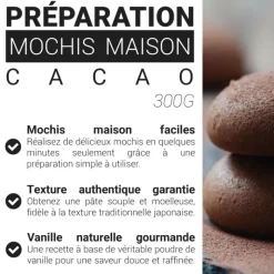 Préparation mochis maison cacao - 300 g - DDM 12/26