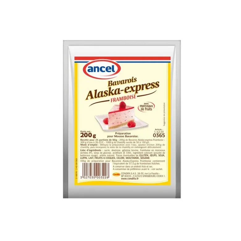 Préparation mousse bavaroise framboise Alaska 200 g