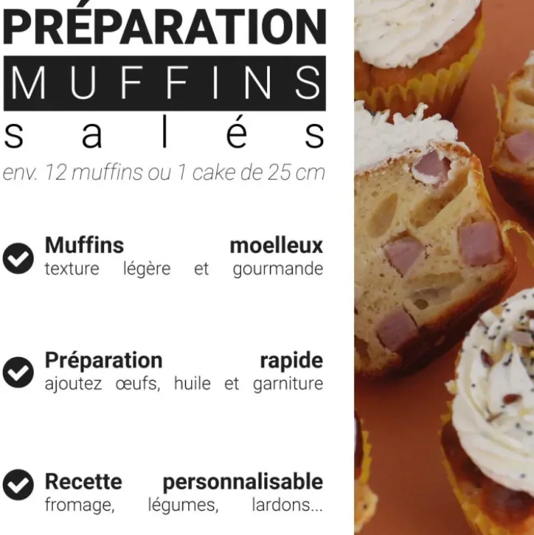 Préparation pour cakes et muffins salés
