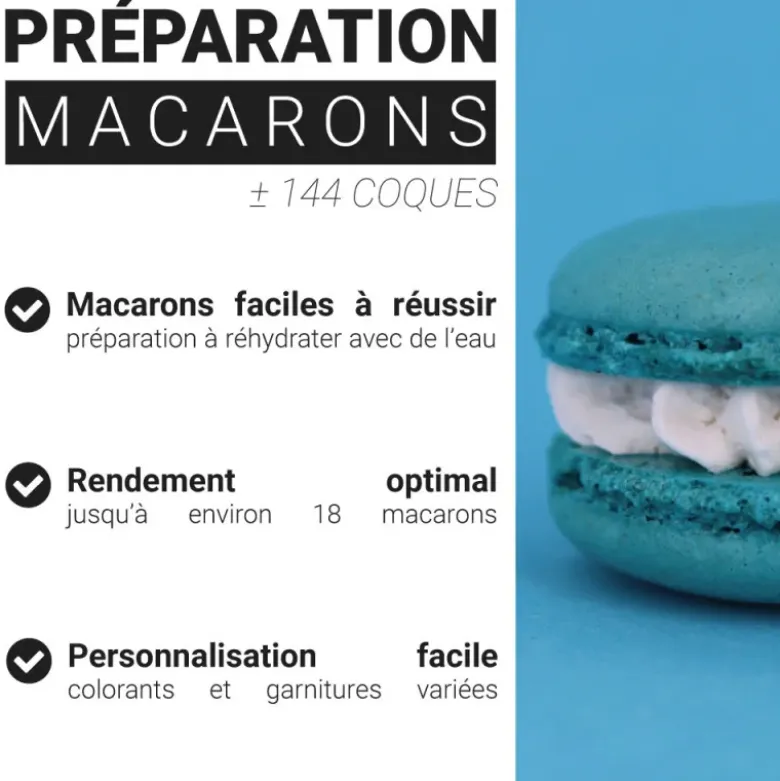 Préparation pour coques de macarons 1 kg