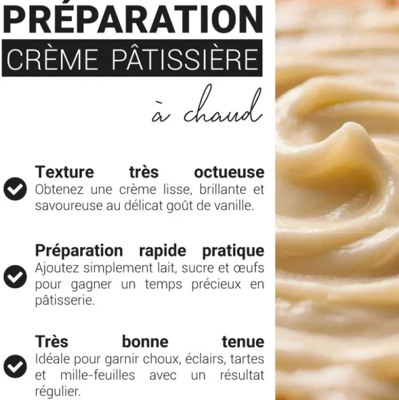 Préparation pour crème pâtissière à chaud 1 kg
