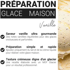Préparation pour glace à la vanille maison